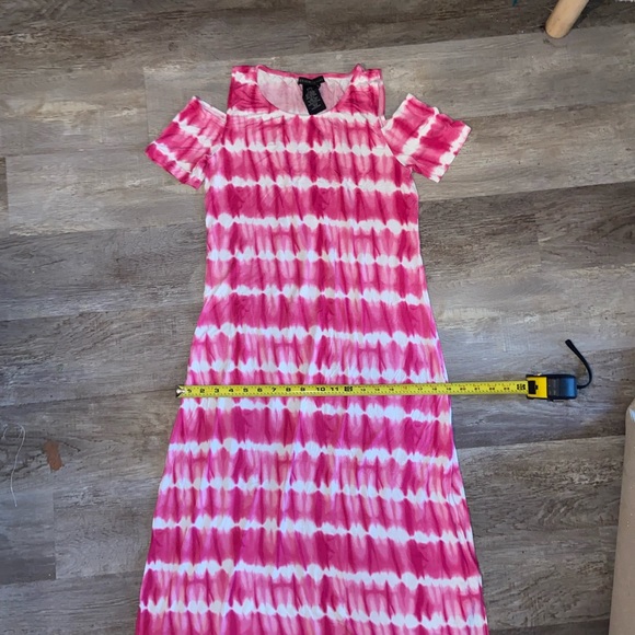 Design History Women’s Short Sleeve Cold Shoulder Tie Dyed Spandex Dress Small - Picture 8 of 11